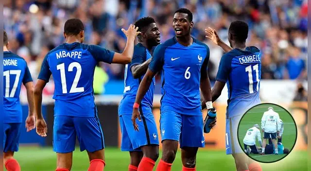 Kylian Mbappé se retiró lesionado del último entrenamiento de 'Les Bleus'. Kylian Mbappé se retiró lesionado del último entrenamiento de 'Les Bleus'.