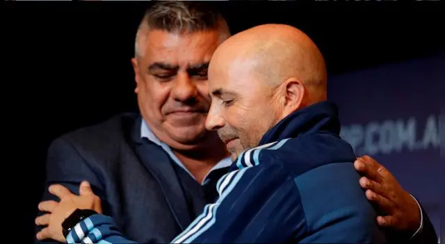 Jorge Sampaoli tiene el respaldo del presidente de la AFA. Jorge Sampaoli tiene el respaldo del presidente de la AFA.