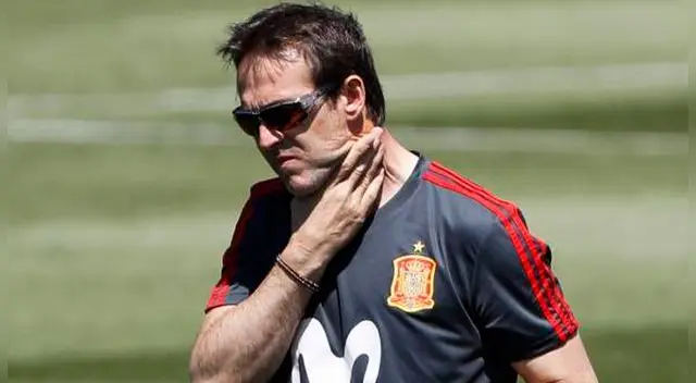 Julen Lopetegui asegura que está triste pero espera a que España haga un gran Mundial. Foto: EFE