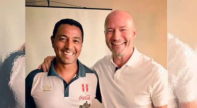 Nolberto Solano se reencontró con Alan Shearer antes del Mundial de Rusia.