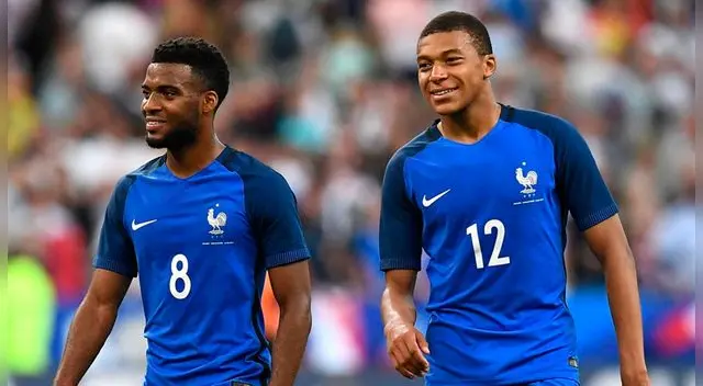 Thomas Lemar y Kylian Mbappé en la selección francesa. Thomas Lemar y Kylian Mbappé en la selección francesa.