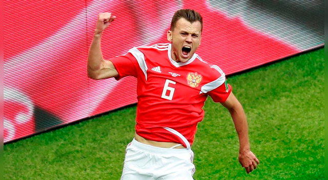 Rusia vs Arabia Saudita: Denis Cheryshev marcó un golazo en el partido ante los saudíes, desde Moscú.