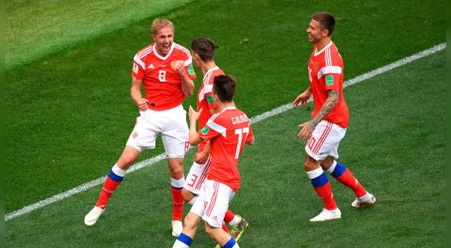Gazinski convirtió el primer tanto del Mundial Rusia 2018. Foto: Agencia