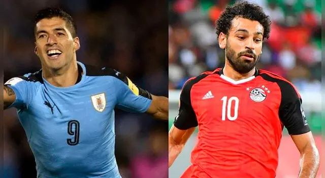 Uruguay vs Egipto en vivo: duelo de goleadores entre Luis Suárez y Mohamed Salah. Foto: EFE
