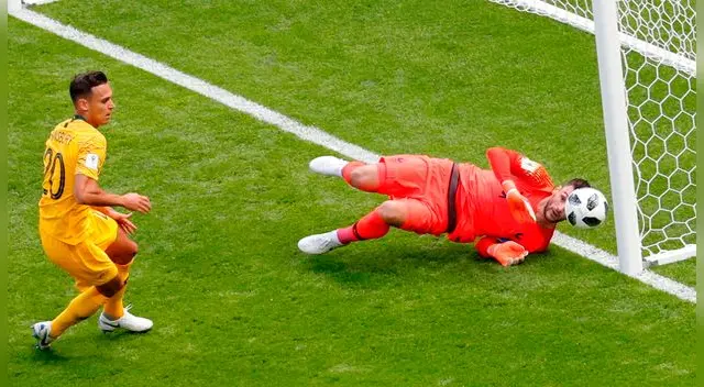 Hugo Lloris evitó el primer tanto de Australia. Foto: EFE Hugo Lloris evitó el primer tanto de Australia. Foto: EFE
