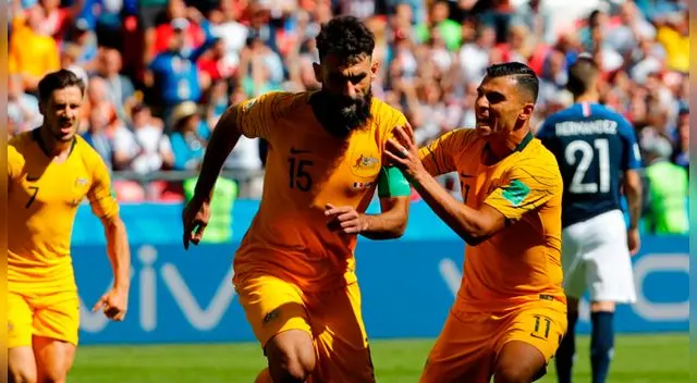 Jedinak puso el 1-1 para Australia en la derrota frente a Francia en su debut en el Mundial Rusia 2018.