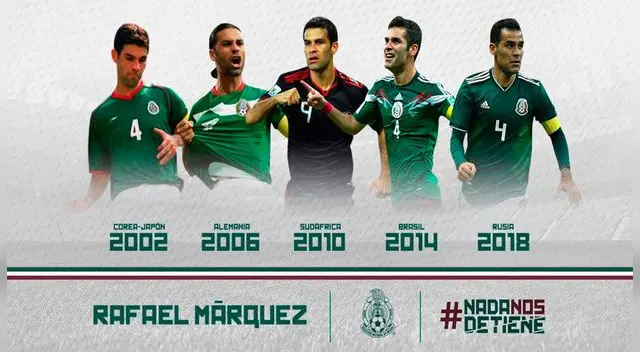 Rafa Márquez: El capitán de la Selección Mexicana juega su quinto mundial. Rafa Márquez: El capitán de la Selección Mexicana juega su quinto mundial.