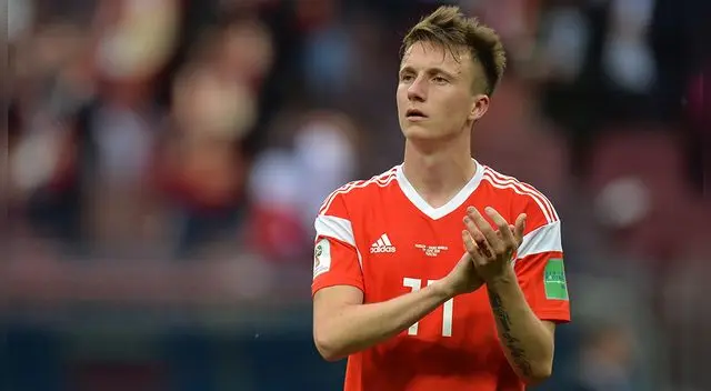 Aleksandr Golovin, durante el Mundial Rusia 2018. Aleksandr Golovin, durante el Mundial Rusia 2018.