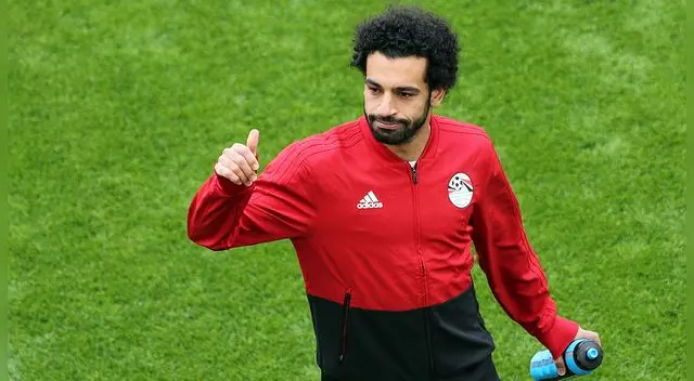 Mohamed Salah, durante un entrenamiento de Egipto en Rusia 2018. Mohamed Salah, durante un entrenamiento de Egipto en Rusia 2018.
