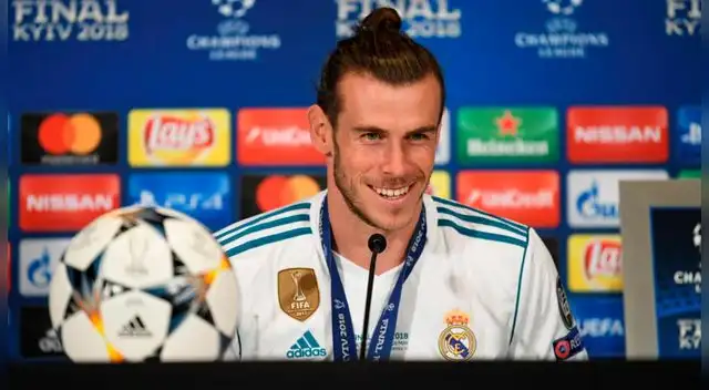 Gareth Bale, durante una conferencia de prensa. Gareth Bale, durante una conferencia de prensa.