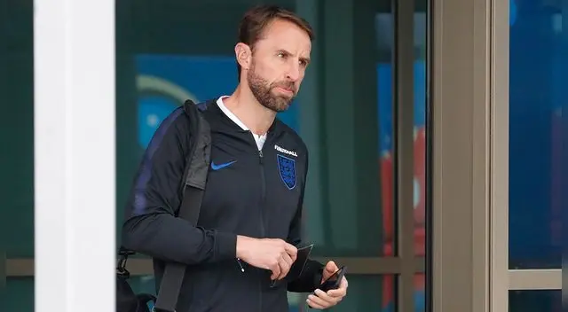 Gareth Southgate, en el hotel de concentración de Inglaterra.