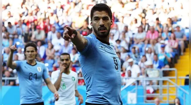 Luis Suárez, durante el Uruguay vs. Arabia Saudita. Luis Suárez, durante el Uruguay vs. Arabia Saudita.