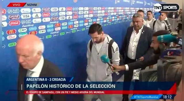 Lionel Messi evitó declarar a la prensa tras el partido ante Croacia. Lionel Messi evitó declarar a la prensa tras el partido ante Croacia.