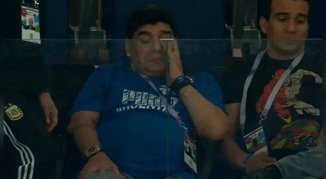 Argentina vs Croacia | Rusia 2018 | Lionel Messi: Diego Maradona y su desconsolada reacción tras la goleada que recibió Argentina [FOTO]