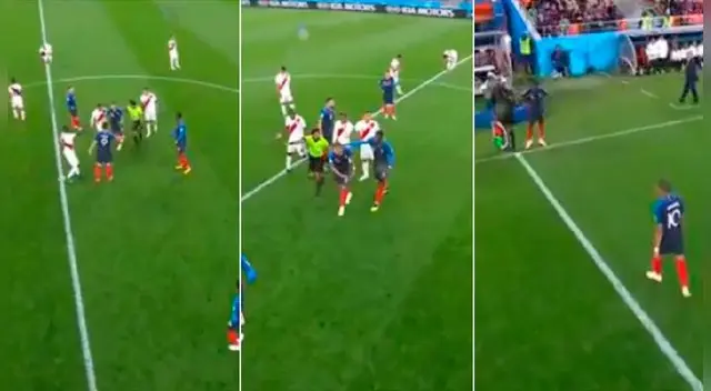 Perú vs Francia: Mbappe hizo tiempo al momento de su cambio | Video