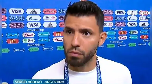 Sergio Aguero, durante conferencia de prensa.