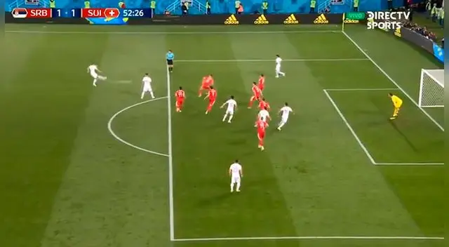Granit Xhaka marcó el 1-1 ante la selección de Serbia. Granit Xhaka marcó el 1-1 ante la selección de Serbia.