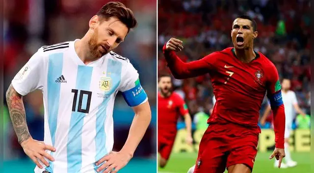 Messi está a punto de quedar fuera y Cristiano es el goleador de Rusia 2018. 