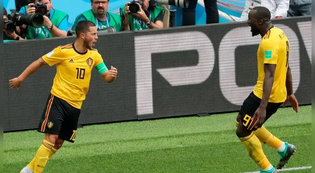 Eden Hazard y Romelu Lukaku marcaron en la goleada de los 'Diablos Rojos'.