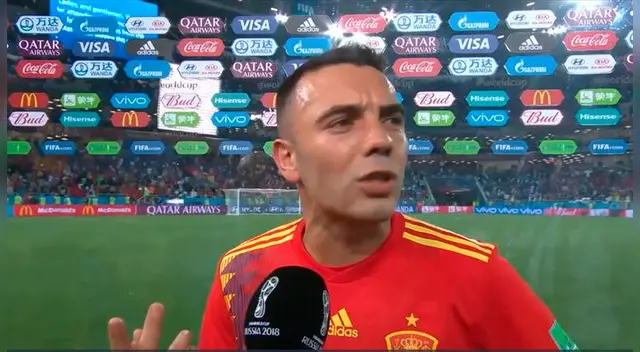 España vs. Marruecos | Rusia 2018: El divertido blooper de Iago Aspas con un periodista español luego del empate ante Marruecos [VIDEO]