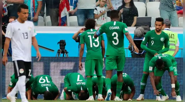 Egipto venció sobre la hora 2-1 al cuadro de Arabia Saudita. Egipto venció sobre la hora 2-1 al cuadro de Arabia Saudita.
