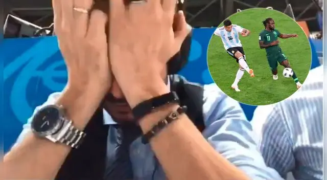 Relator argentino se quiebra en plena narración del gol de Marcos Rojo. Relator argentino se quiebra en plena narración del gol de Marcos Rojo.