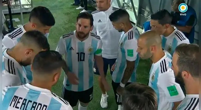 Argentina vs Nigeria | Rusia 2018: La arenga de Lionel Messi en el entretiempo del triunfo argentino [VIDEO]
