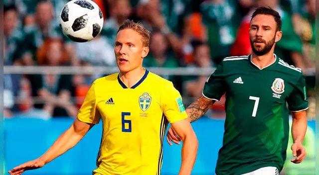 Augustinsson abrió la cuenta para Suecia ante México. Foto: EFE Augustinsson abrió la cuenta para Suecia ante México. Foto: EFE