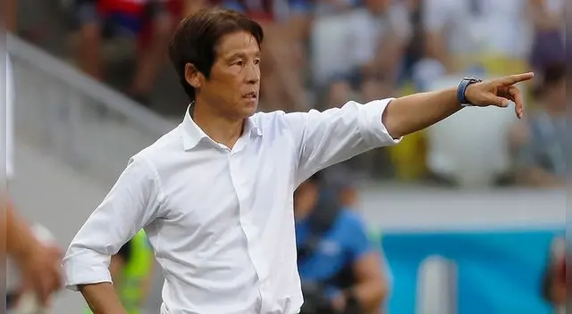 Akira Nishino, durante el Japón vs. Polonia.