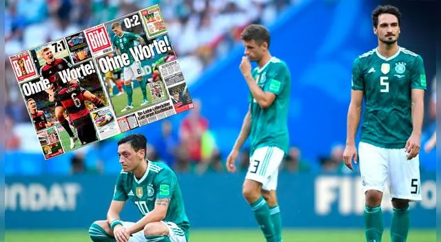 Selección Alemana: Diario Bild repitió titular de portada del 7-1 ante Brasil, por la eliminación pronta en Rusia 2018. Selección Alemana: Diario Bild repitió titular de portada del 7-1 ante Brasil, por la eliminación pronta en Rusia 2018.