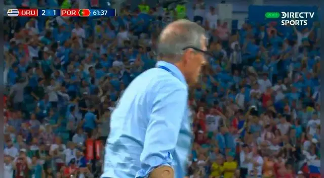 Uruguay vs. Portugal: Oscar Washington Tabárez y su reacción tras el golazo de Cavani [VIDEO]