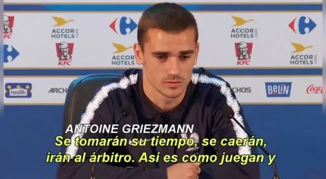 Antoine Griezmann espera un partido muy trabado en el Uruguay-Francia. Foto: Captura / ESPN Antoine Griezmann espera un partido muy trabado en el Uruguay-Francia. Foto: Captura / ESPN