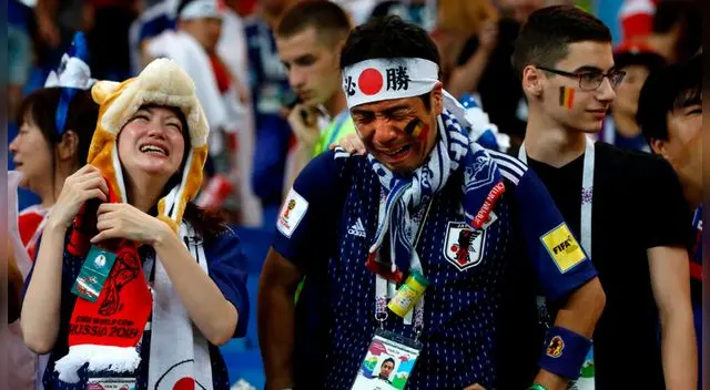 Hinchas de Japón quedaron desconsolados tras perder 3-2 con Bélgica en Mundial Rusia 2018. Foto: EFE Hinchas de Japón quedaron desconsolados tras perder 3-2 con Bélgica en Mundial Rusia 2018. Foto: EFE