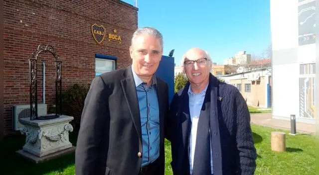 Tite y Carlos Bianchi se encontraron en las instalaciones de Boca Juniors en el 2014. 