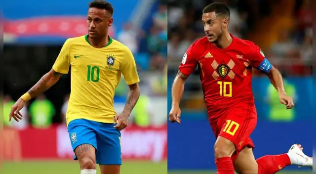 Neymar (Brasil) y Eden Hazard (Bélgica) son las estrellas que chocarán por los cuartos del Mundial de Rusia 2018. Foto: EFE Neymar (Brasil) y Eden Hazard (Bélgica) son las estrellas que chocarán por los cuartos del Mundial de Rusia 2018. Foto: EFE