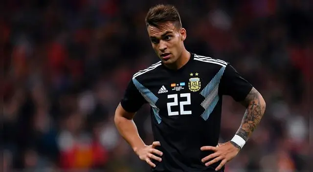 Lautaro Martínez, durante un partido de la Selección Argentina. Lautaro Martínez, durante un partido de la Selección Argentina.