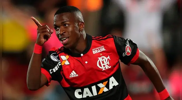 Vinicius Jr sumó 14 anotaciones con la vestimenta del Flamengo de Brasil. Vinicius Jr sumó 14 anotaciones con la vestimenta del Flamengo de Brasil.
