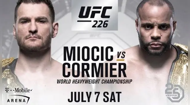 Miocic vs Cormier, el gran evento del UFC 226 en Las Vegas. Conoce los canales que lo transmitirán. Miocic vs Cormier, el gran evento del UFC 226 en Las Vegas. Conoce los canales que lo transmitirán.