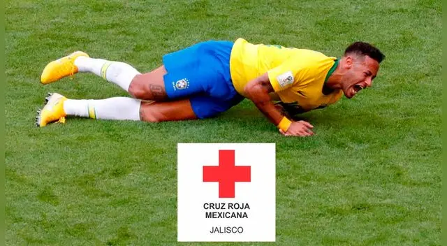 Neymar: Cruz roja de jalisco se burla del crack brasileño por simular faltas y lo usa como imagen de spot informativo │ desde México
