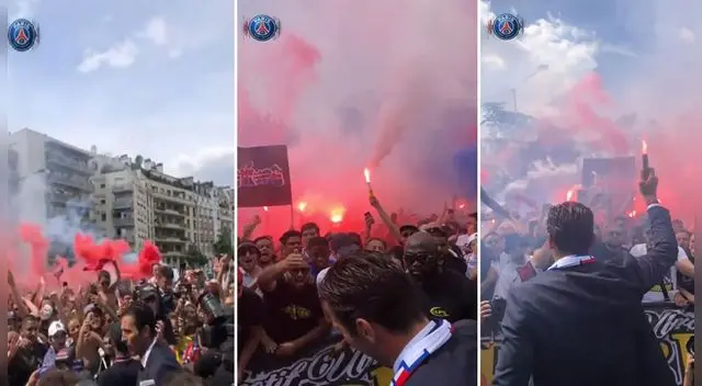 Buffon se metió la hinchada al bolsillo al prender una bengala. Buffon se metió la hinchada al bolsillo al prender una bengala.