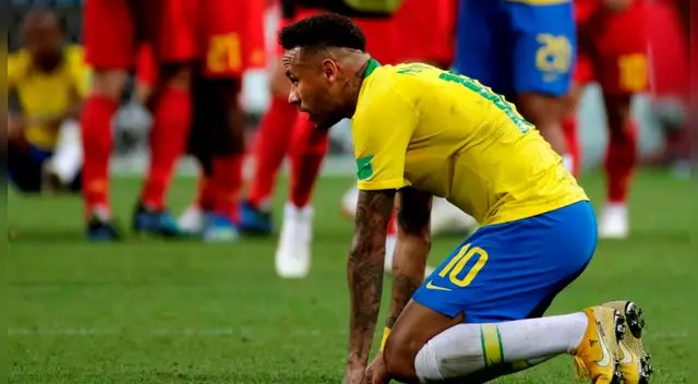 Neymar tras la eliminación de Brasil en la Copa del Mundo Neymar tras la eliminación de Brasil en la Copa del Mundo