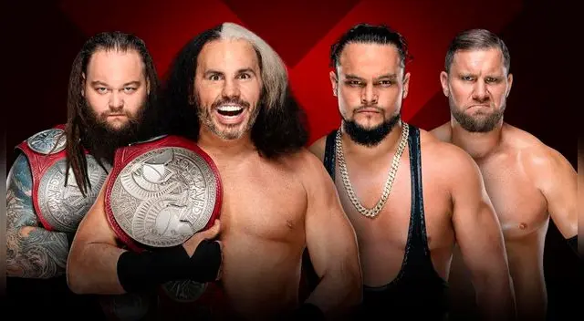 En WWE Extreme Rules 2018, 'Woken' Matt Hardy & Bray Wyatt vs. Equipo B por el Campeonato en parejas de Raw. Foto: WWE En WWE Extreme Rules 2018, 'Woken' Matt Hardy & Bray Wyatt vs. Equipo B por el Campeonato en parejas de Raw. Foto: WWE