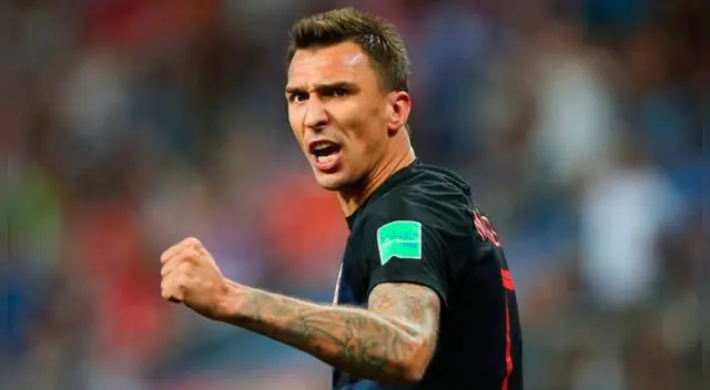 Mario Mandzukic celebra su golazo a Inglaterra. Mario Mandzukic celebra su golazo a Inglaterra.