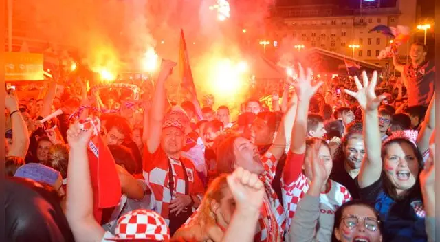 Todo Zagreb vibró con la clasificación a la final de Rusia 2018. Todo Zagreb vibró con la clasificación a la final de Rusia 2018.