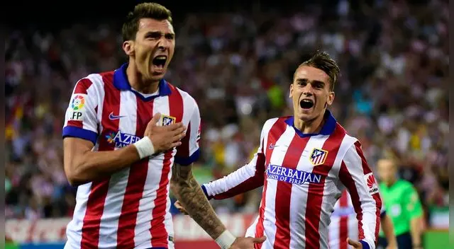 Mario Mandzukic y Antoine Griezmann, durante su etapa en el Atlético de Madrid. Mario Mandzukic y Antoine Griezmann, durante su etapa en el Atlético de Madrid.
