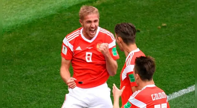 Yuri Gazinskiy, volante ruso y autor del primer gol en el Mundial Rusia 2018. Yuri Gazinskiy, volante ruso y autor del primer gol en el Mundial Rusia 2018.