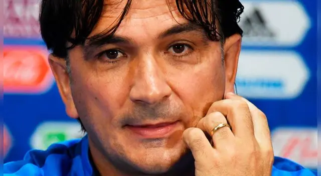 Zlatko Dalic, durante una conferencia de prensa en Rusia 2018. Zlatko Dalic, durante una conferencia de prensa en Rusia 2018.
