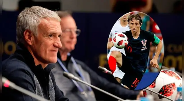 Didier Deschamps está preocupado de lo que pueda hacer Luka Modric en la final. Foto: EFE Didier Deschamps está preocupado de lo que pueda hacer Luka Modric en la final. Foto: EFE