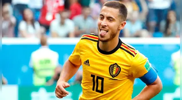 Eden Hazard celebra su gol con Bélgica a Inglaterra. Eden Hazard celebra su gol con Bélgica a Inglaterra.