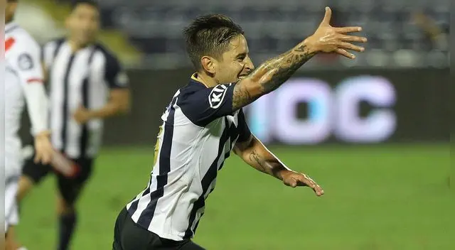 Alejandro Hohberg celebra su gol con Alianza Lima ante Municipal en Matute. Alejandro Hohberg celebra su gol con Alianza Lima ante Municipal en Matute.